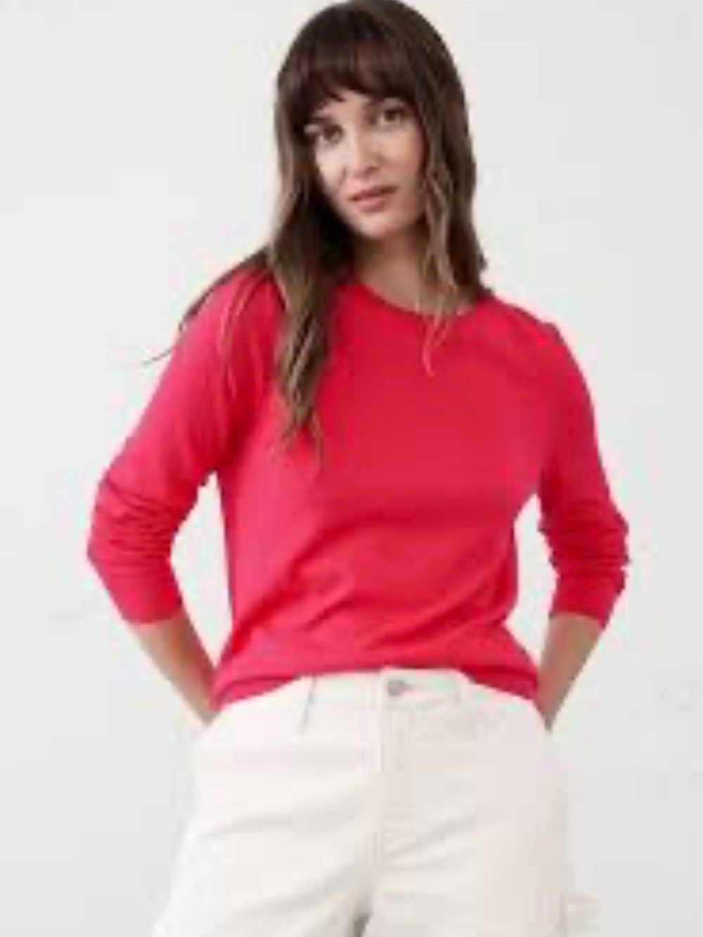Banana Republic Factory Crewneck Sweater in Coral